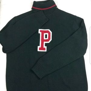 Polo Jeans Co Ralph Lauren Black Varsity Sweater